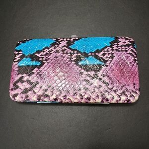 Purple and blue wallet